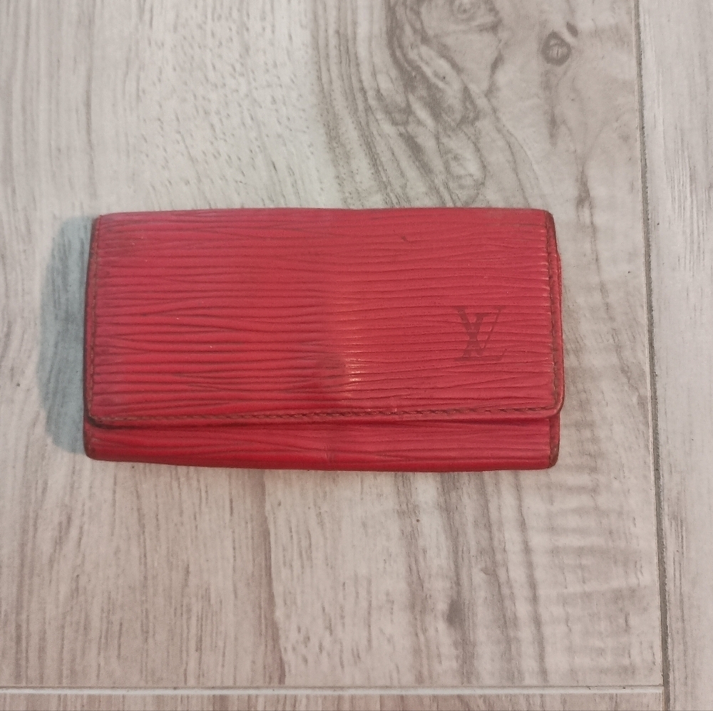 Authentic Louis Vuitton Epi Multicles 4 Key Case Red